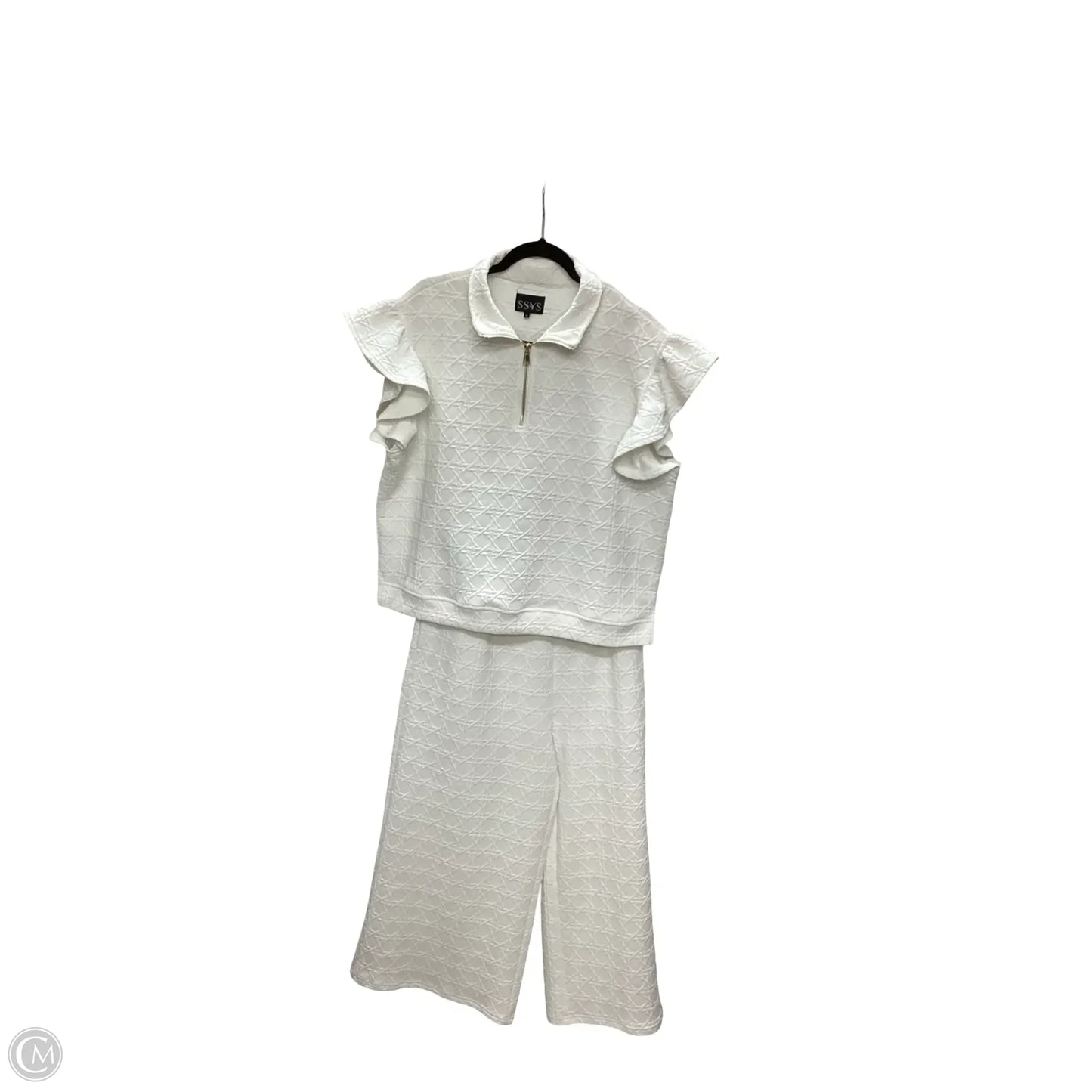 Pants Set 2pc By SSYS The Label In White, Size: Xl
