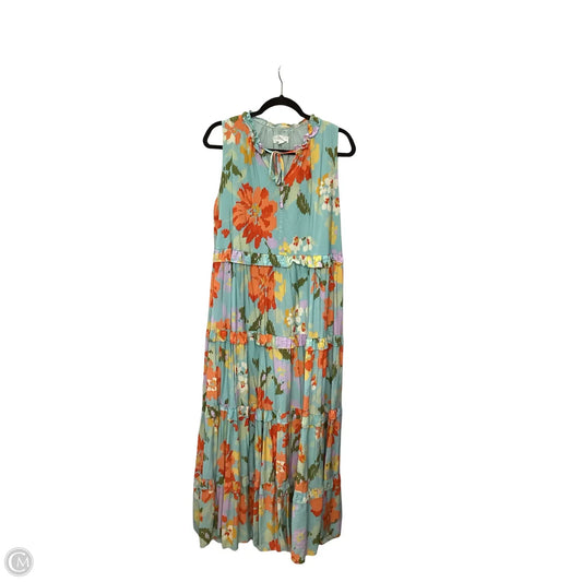 Dress Casual Maxi By Peach Love Cream California In Multi-colored, Size: L