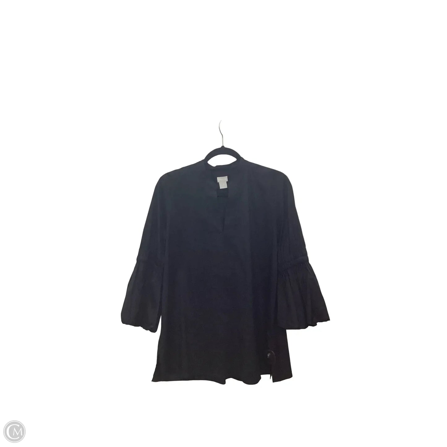 Blouse 3/4 Sleeve By Chicos In Black, Size: 10