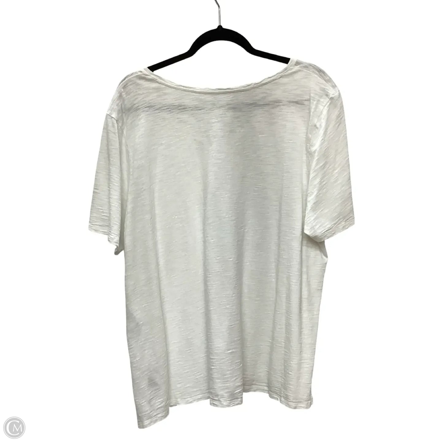Blouse Short Sleeve By Chicos In White, Size: 4