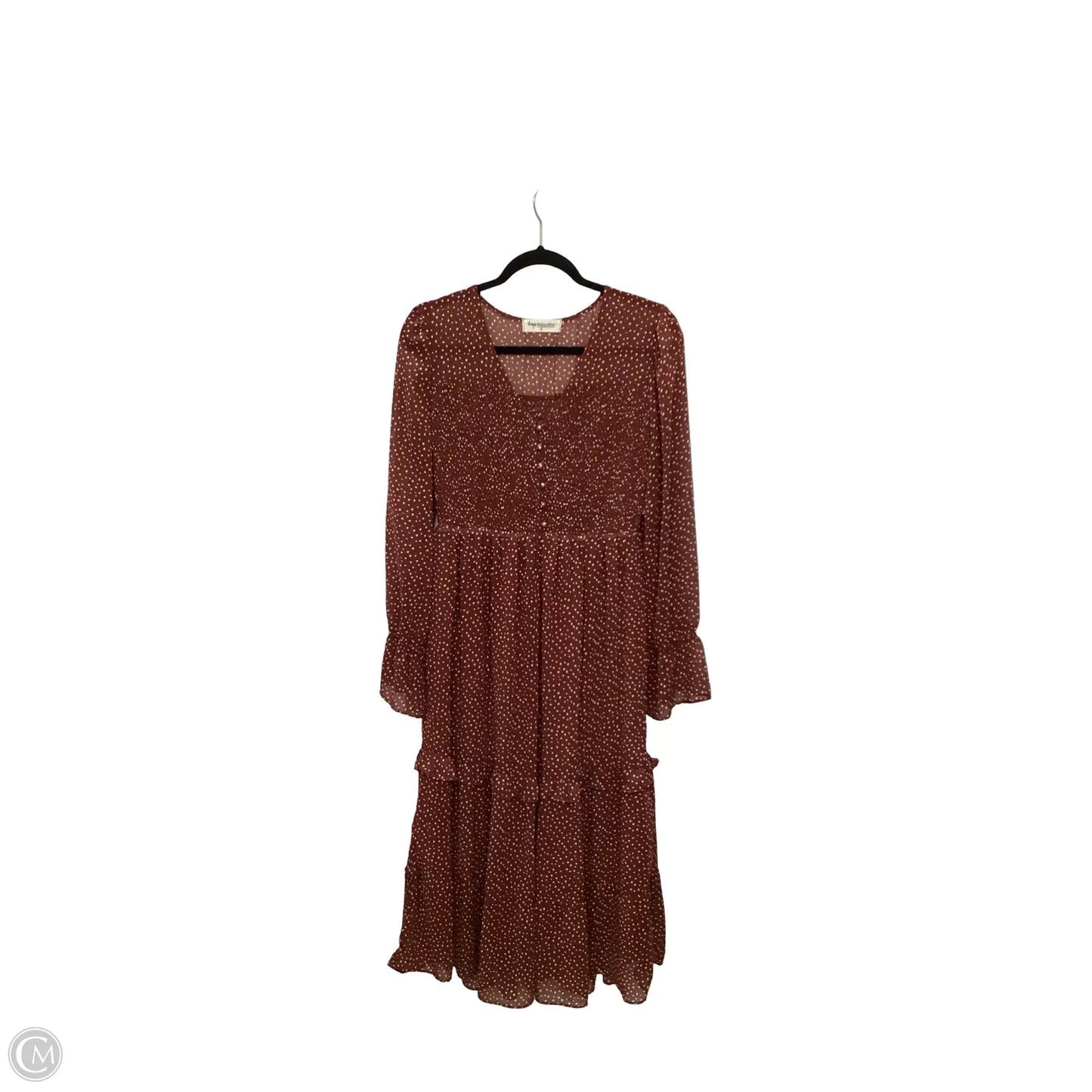 Dress Casual Midi By Impressions In Brown, Size: M