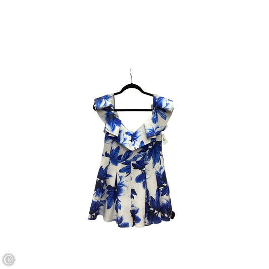 Romper By Aura In Blue & White, Size: L