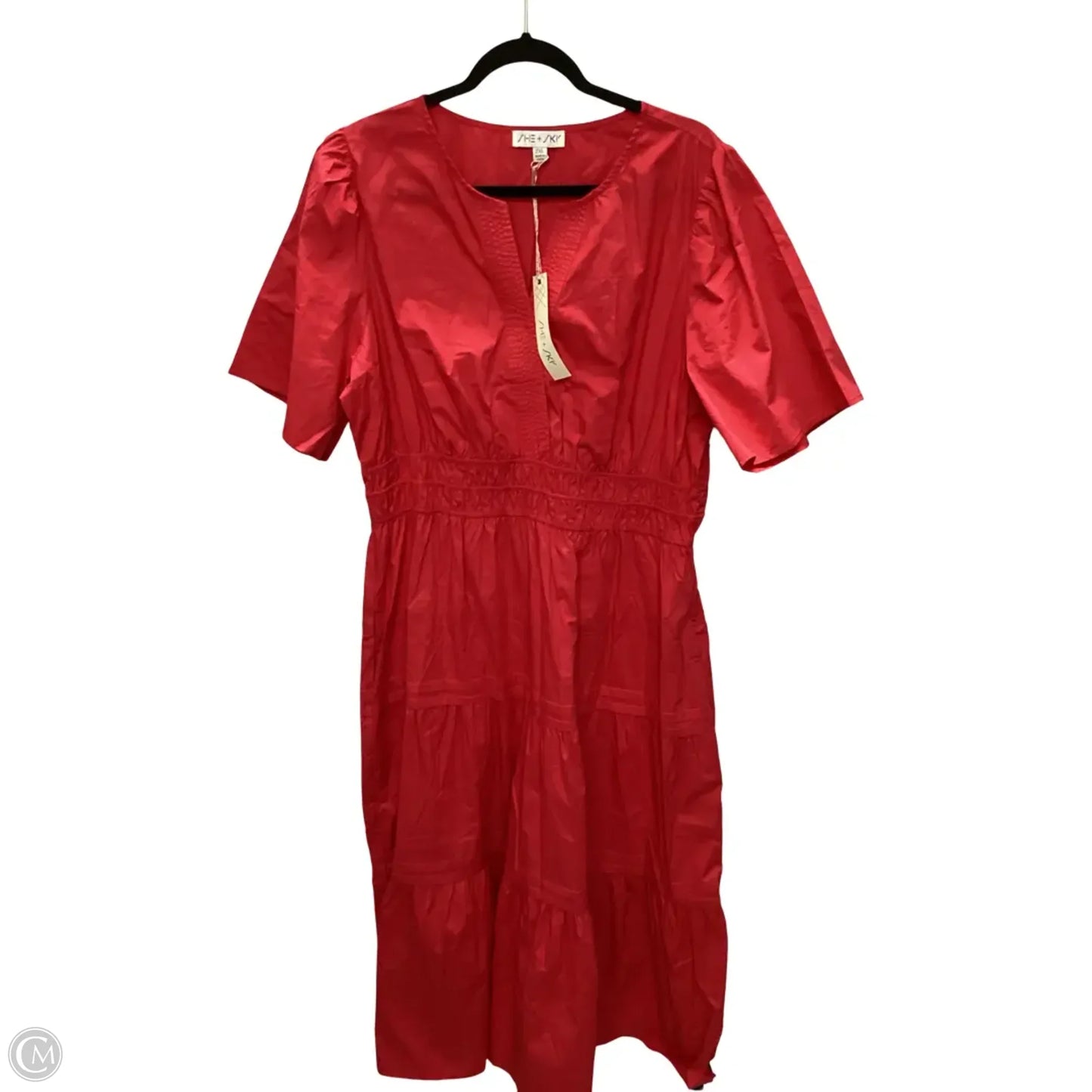 Dress Casual Maxi By She + Sky In Red, Size: 2x
