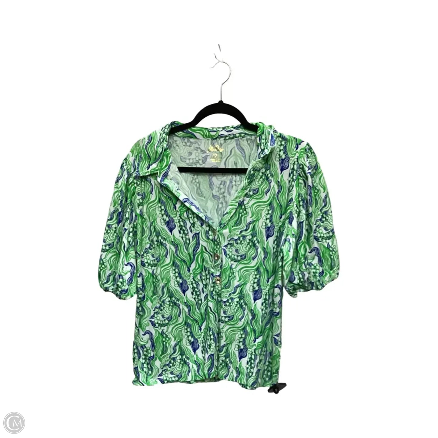 Blouse Designer By Lilly Pulitzer In Green, Size: Xl