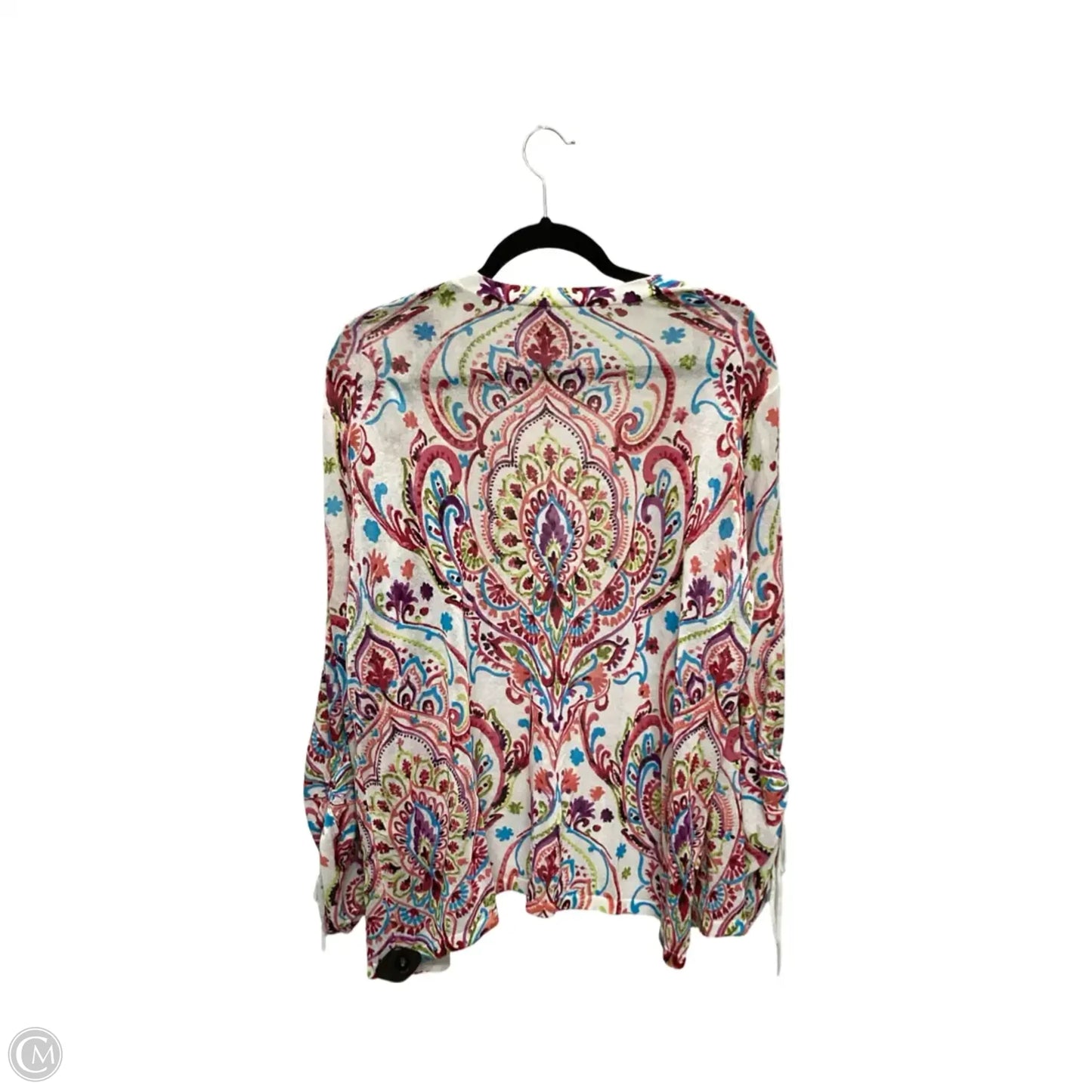 Cardigan By Chicos In Paisley Print, Size: Xxl