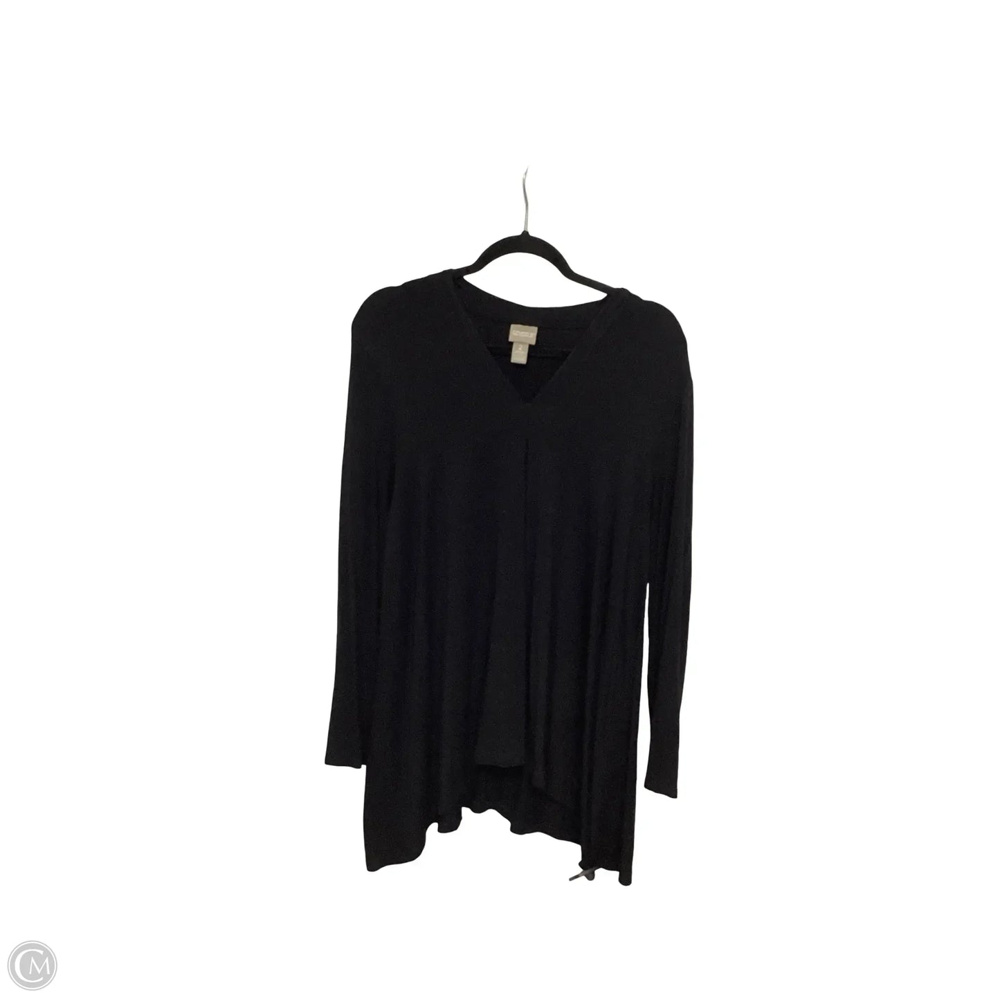 Blouse Long Sleeve By Chicos In Black, Size: 2