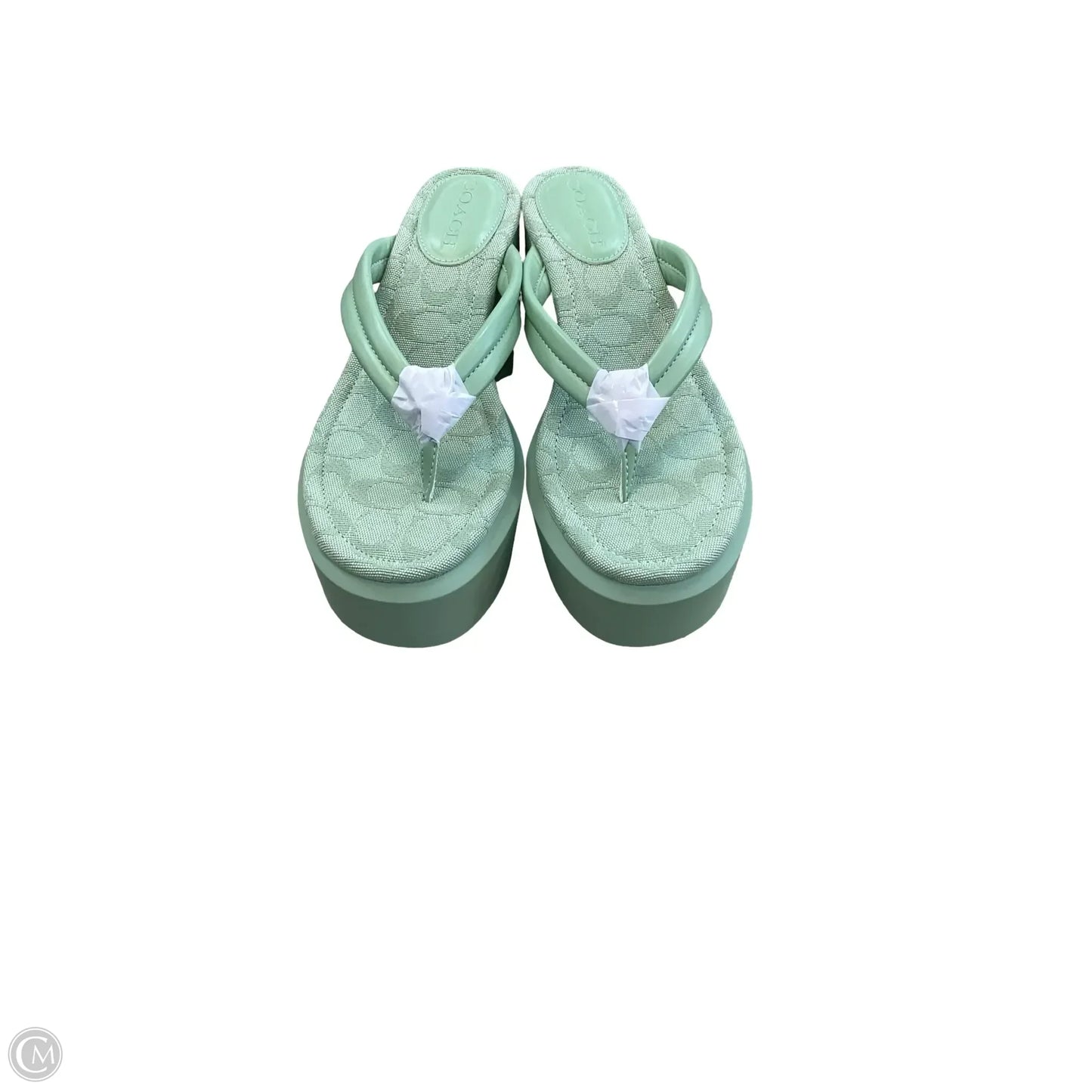 Sandals Designer By Coach In Green, Size: 10