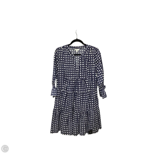 Dress Casual Short By Crown And Ivy In Blue & White, Size: L