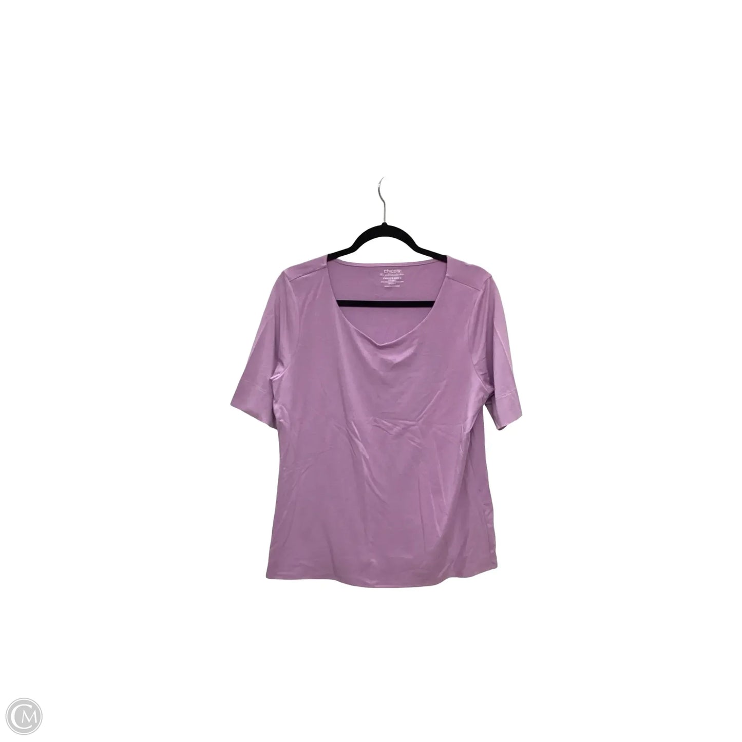 Top Short Sleeve Basic By Chicos In Purple, Size: 2