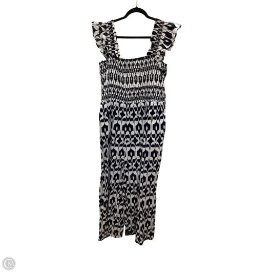 Jumpsuit By Loft In Blue & White, Size: Xl