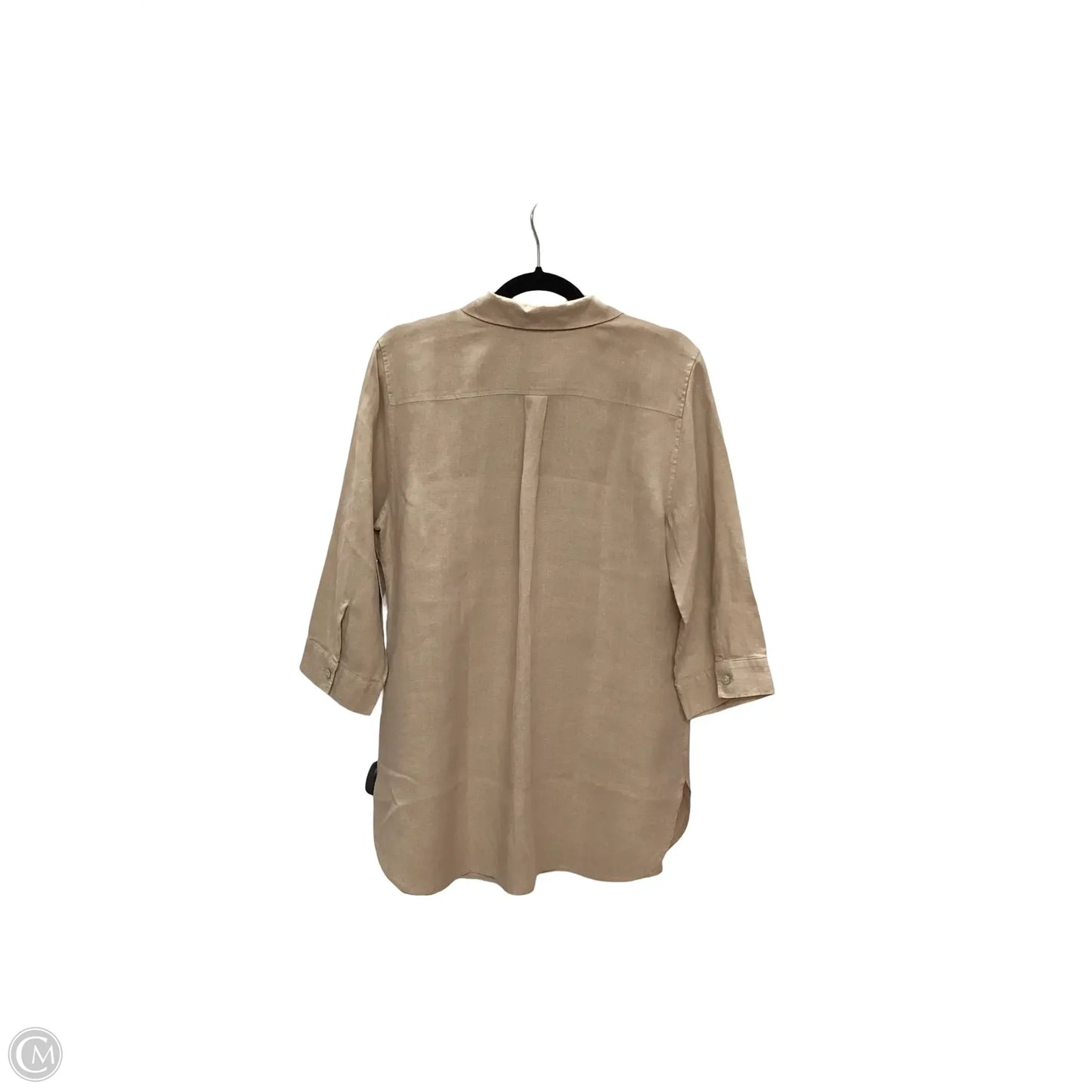 Blouse Long Sleeve By Chicos In Brown, Size: 10