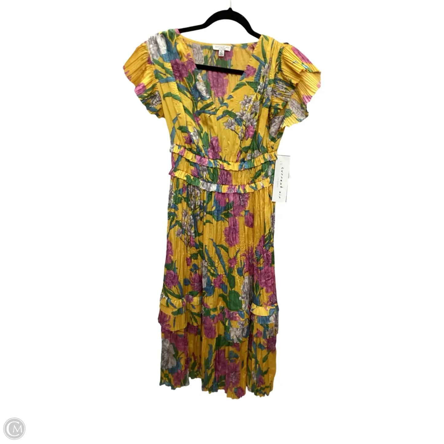 Dress Casual Midi By Current Air In Yellow, Size: Xs