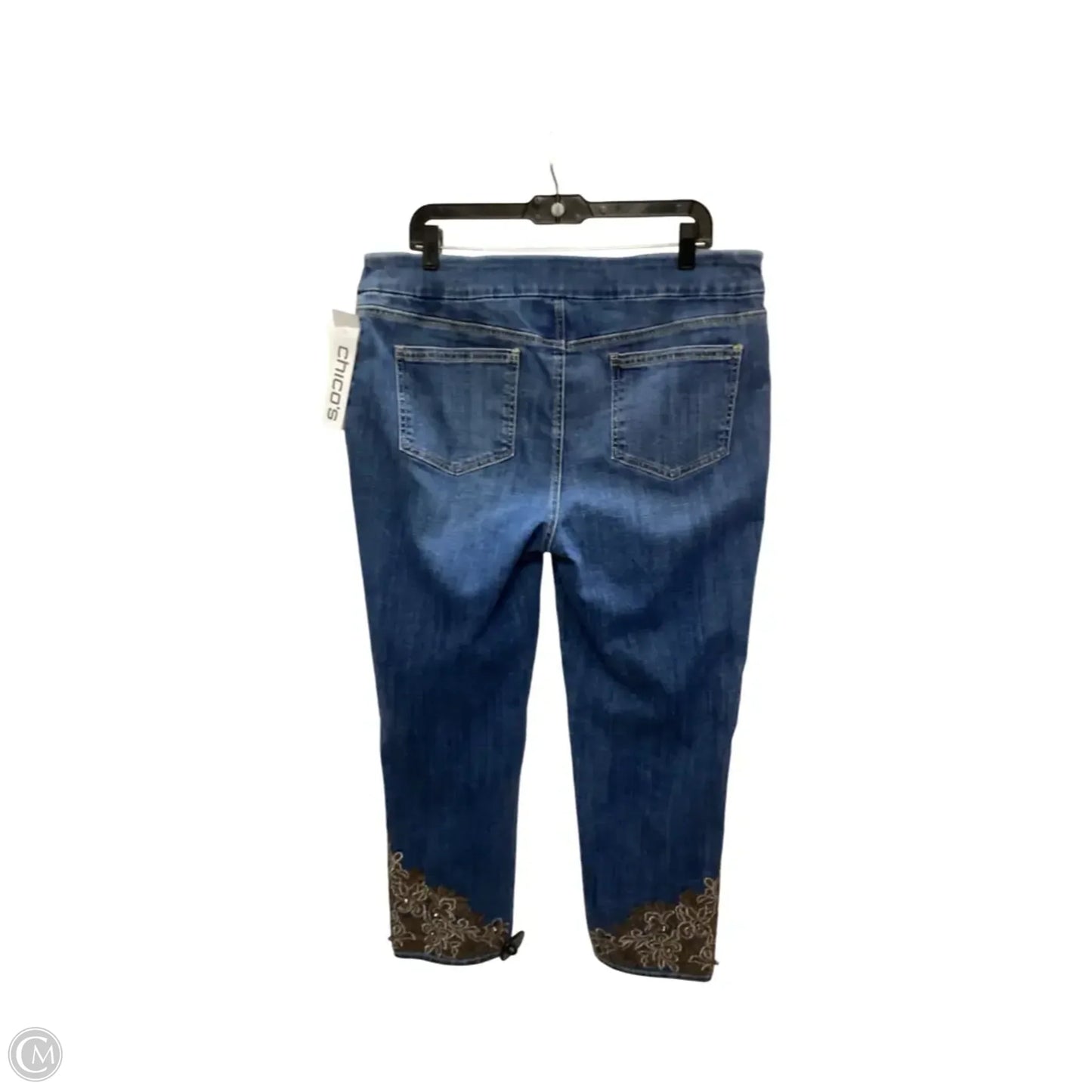 Jeans Jeggings By Chicos In Blue Denim, Size: 16