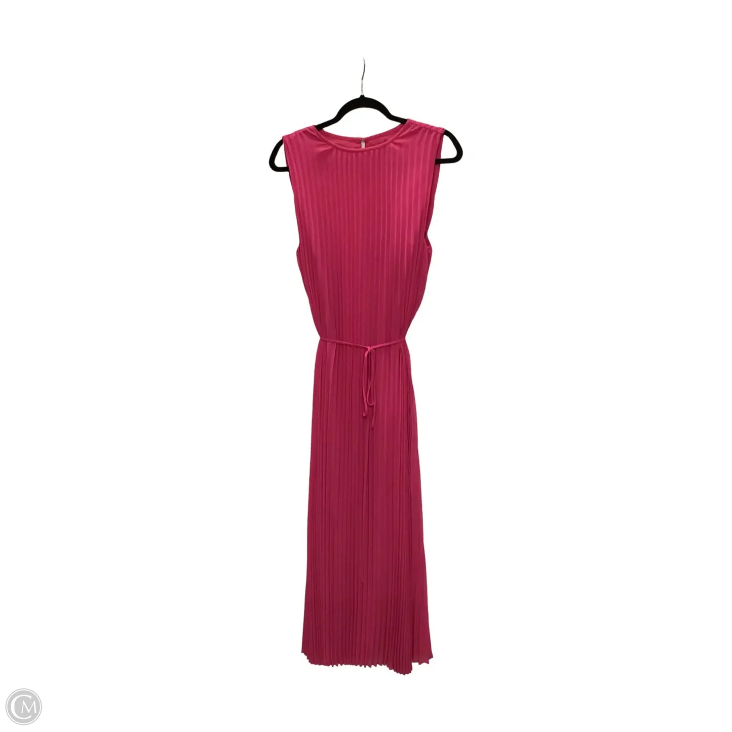 Dress Casual Midi By Ann Taylor In Pink, Size: L