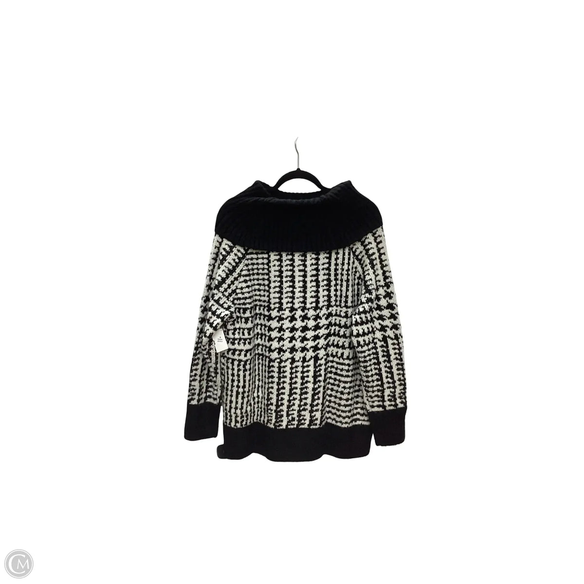 Sweater By Dkny In Black & White, Size: Xl