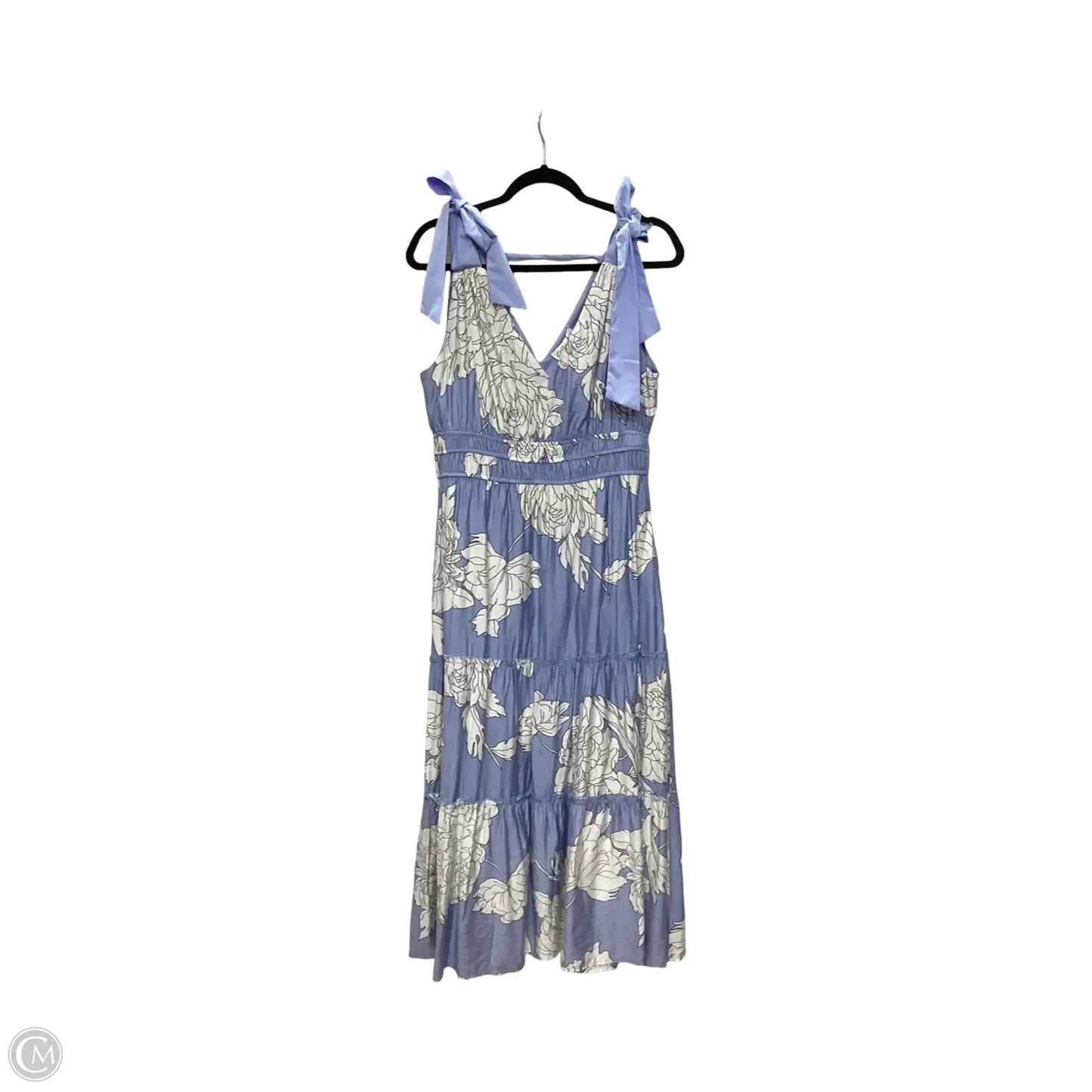 Dress Casual Midi By She + Sky In Blue & White, Size: L