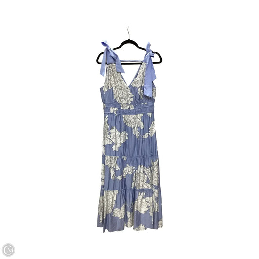 Dress Casual Midi By She + Sky In Blue & White, Size: L