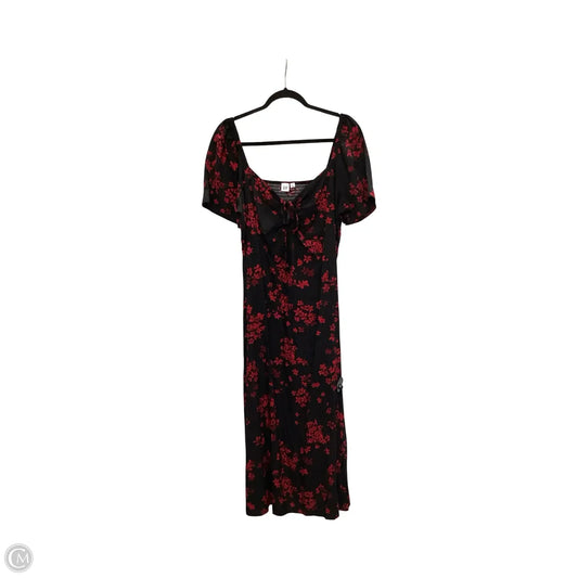 Dress Casual Midi By Gap In Black & Red, Size: Xl