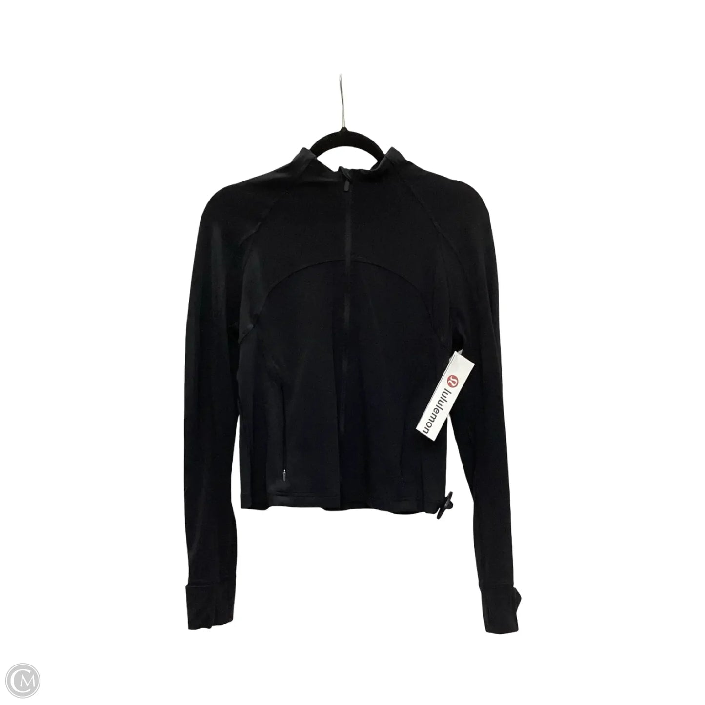 Athletic Jacket By Lululemon In Black, Size: 12
