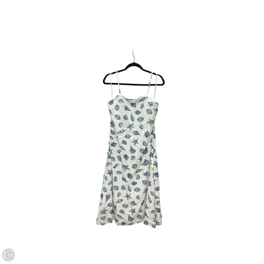 Dress Casual Midi By Japna In Blue & White, Size: L