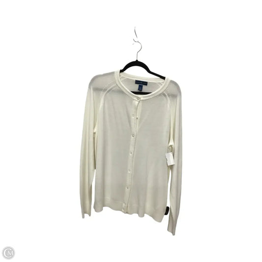 Cardigan By Karen Scott In White, Size: Xxl