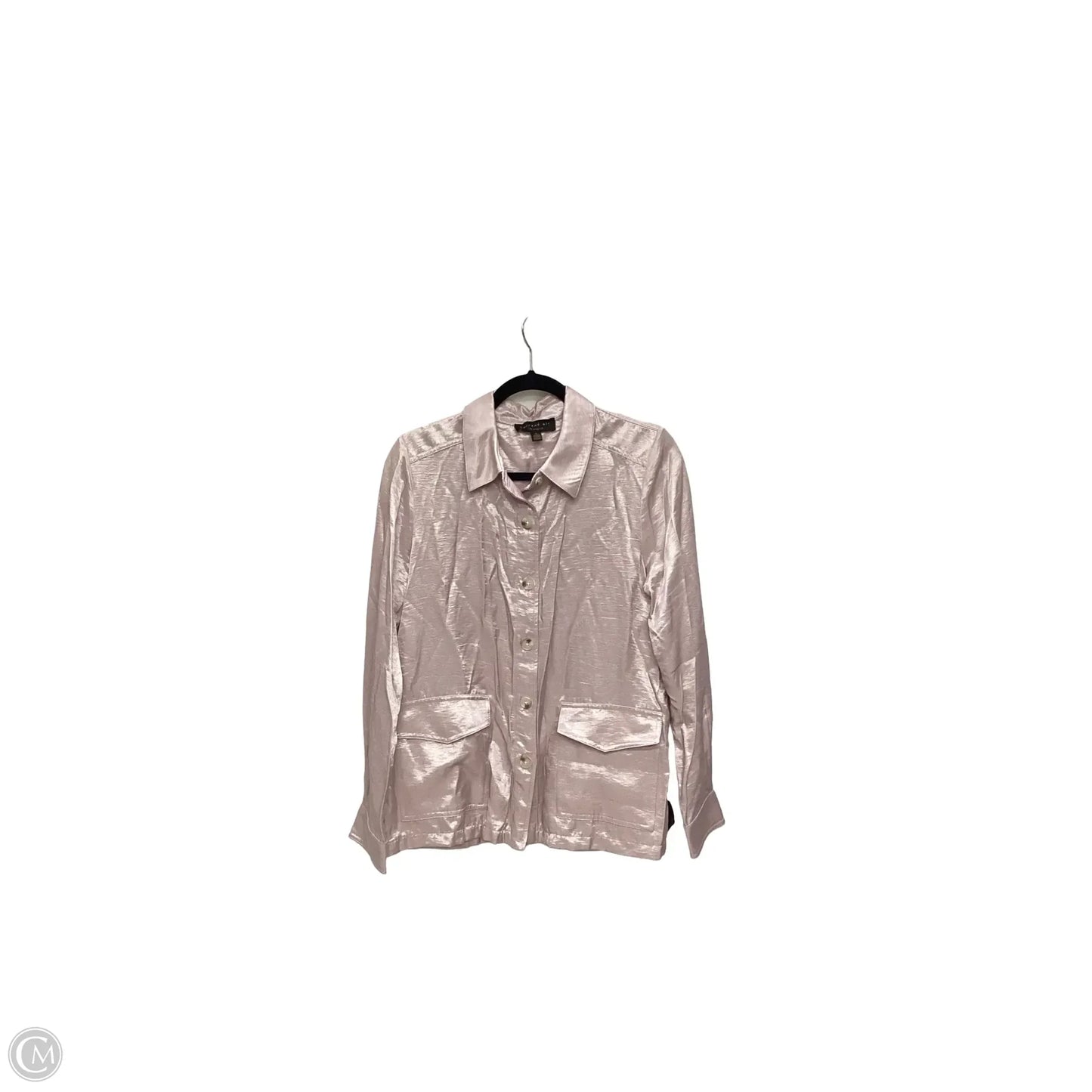 Blouse Long Sleeve By Current Air In Pink, Size: S