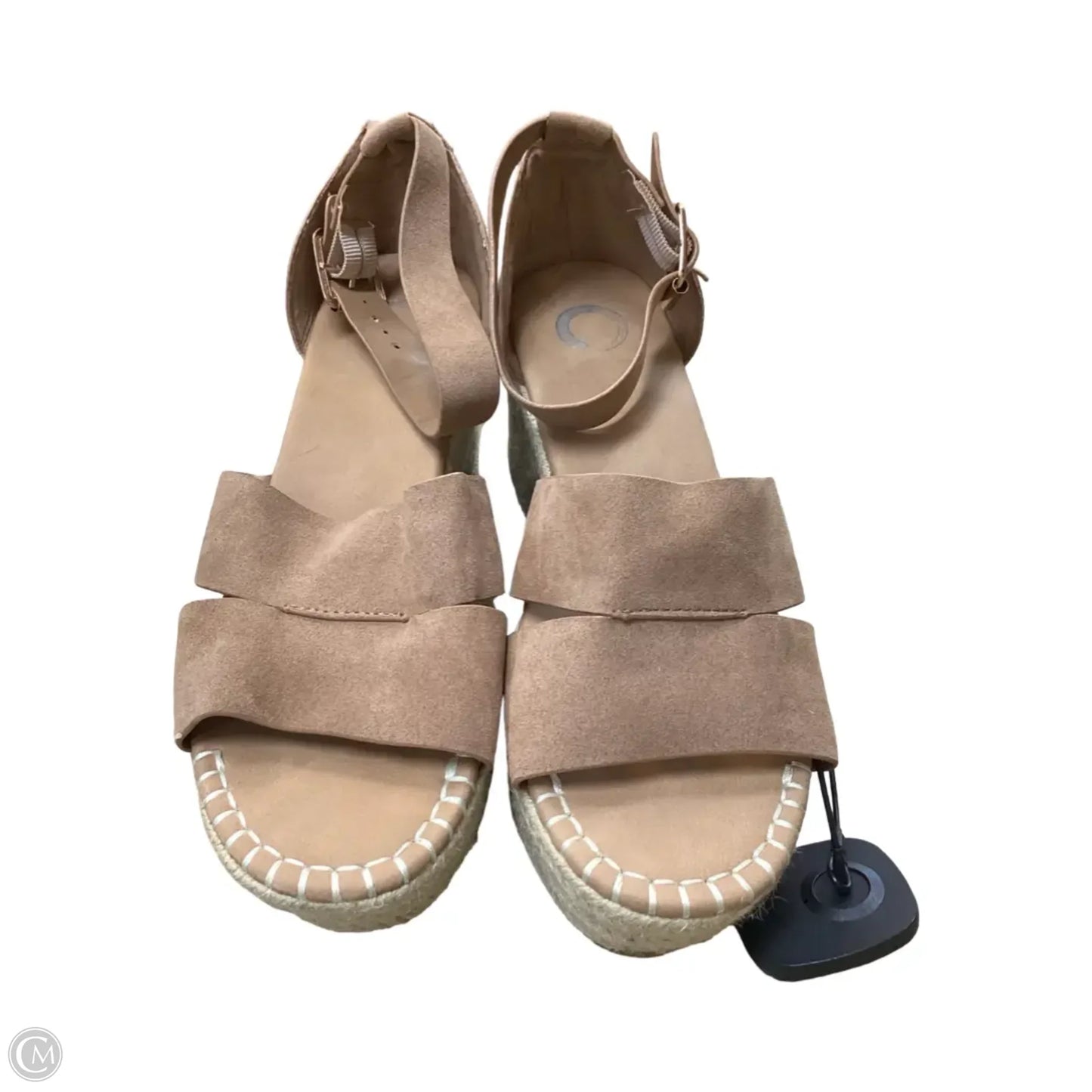 Sandals Heels Wedge By Cato In Brown, Size: 7