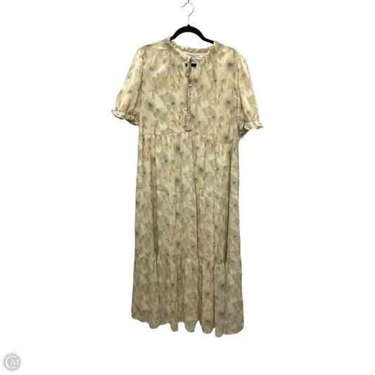 Dress Casual Maxi By Polygram In Beige, Size: 1x