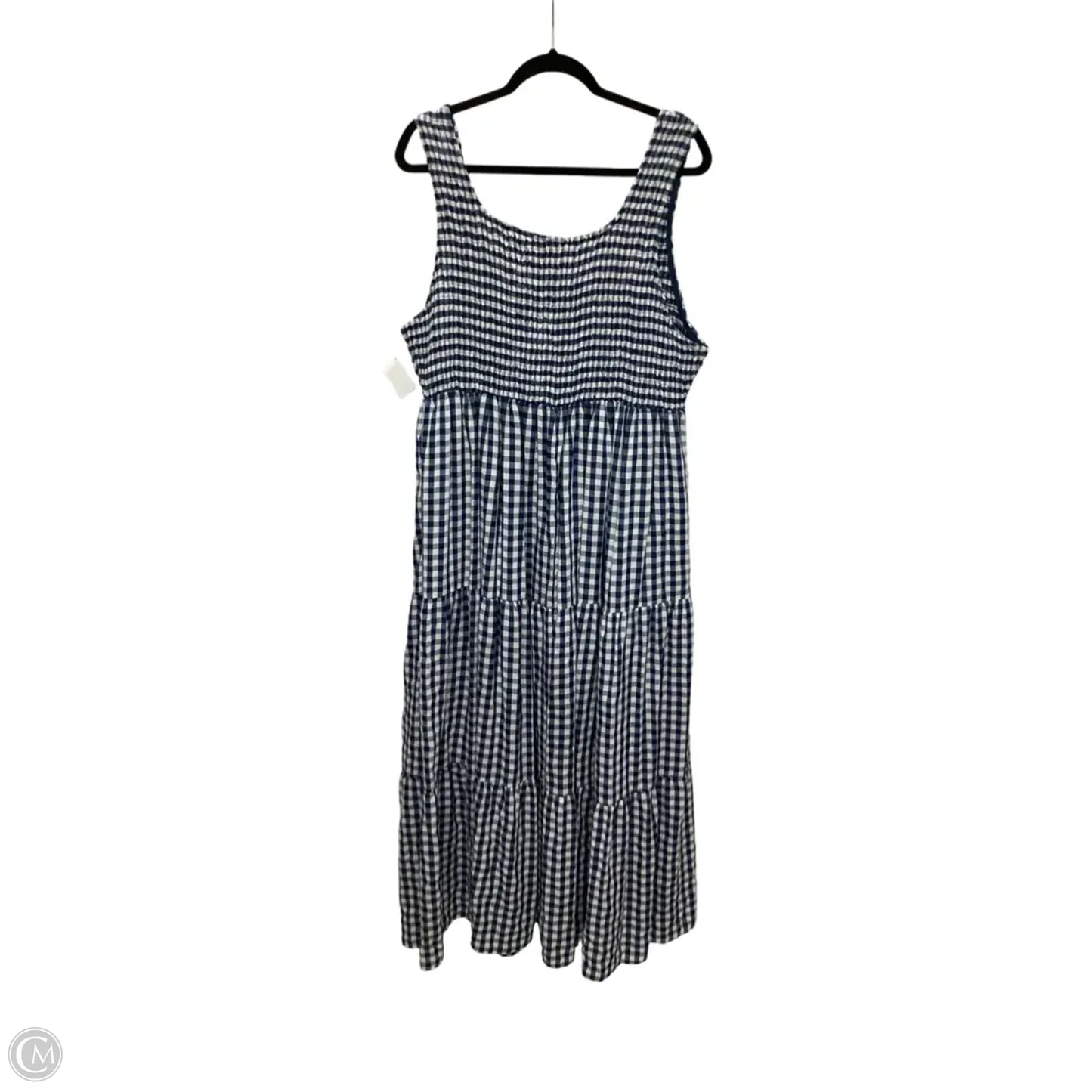 Dress Casual Maxi By Roolee In Blue & White, Size: Xl