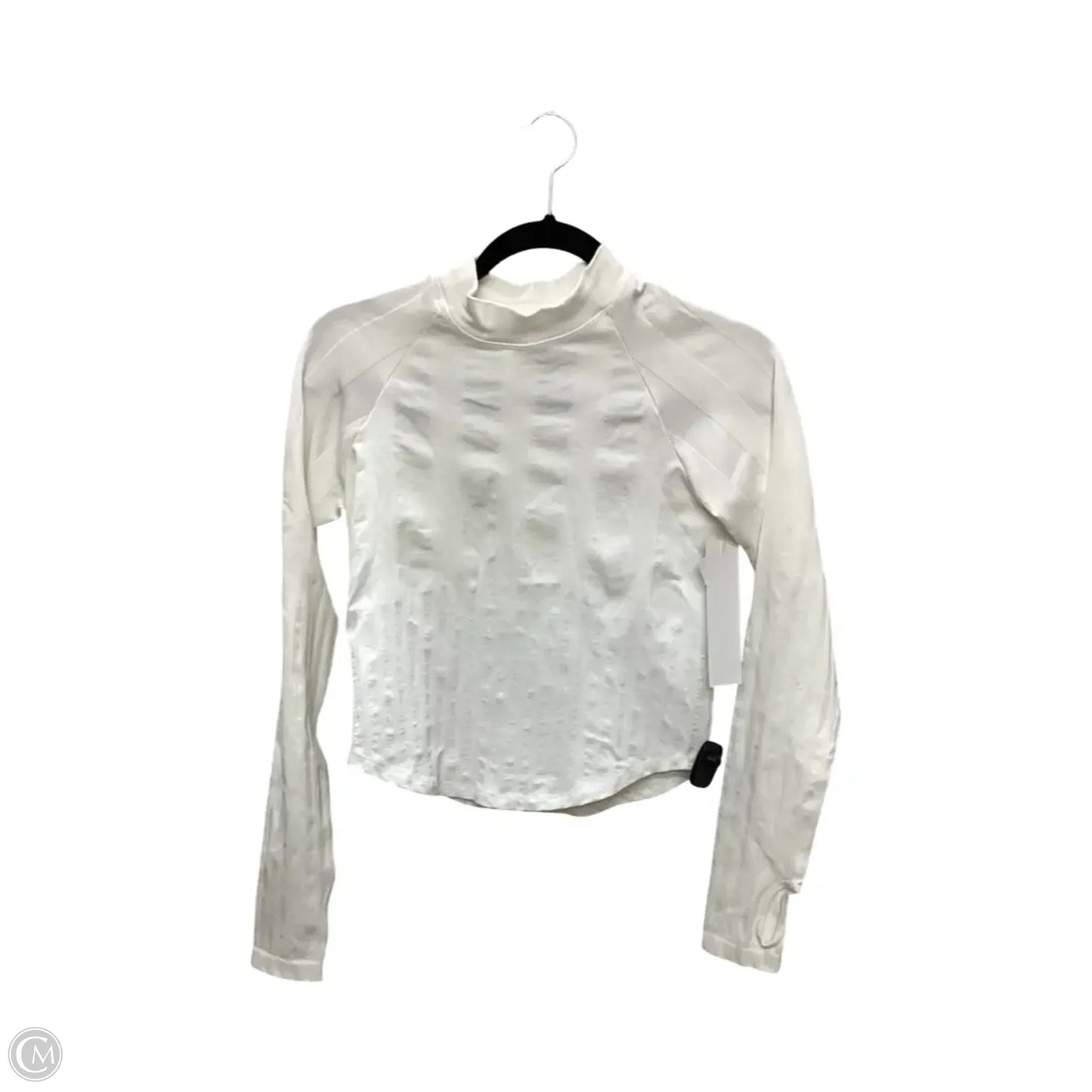 Athletic Top Long Sleeve Crewneck By Free People In White, Size: M