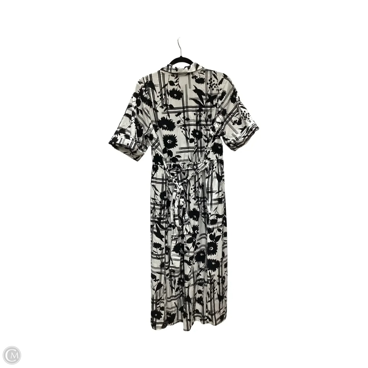 Dress Casual Midi By Dkny In Black & White, Size: 18