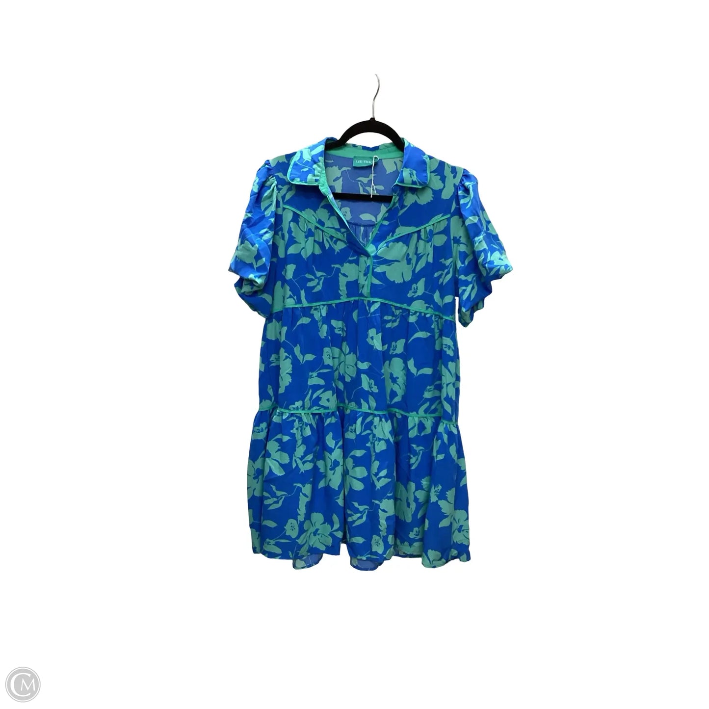 Dress Casual Short By Clothes Mentor In Blue & Green, Size: M