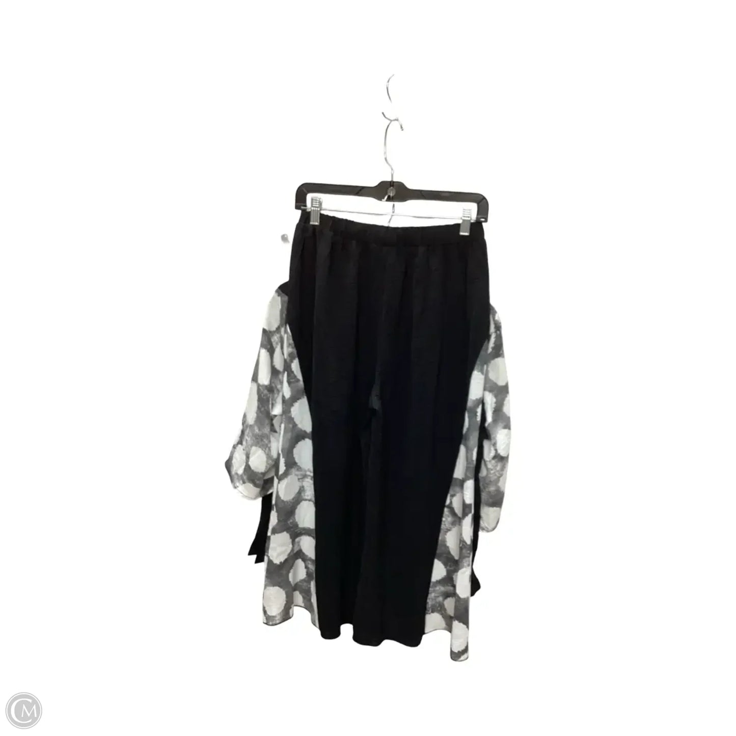 Pants Set 2pc By Shana In Black & Grey, Size: M