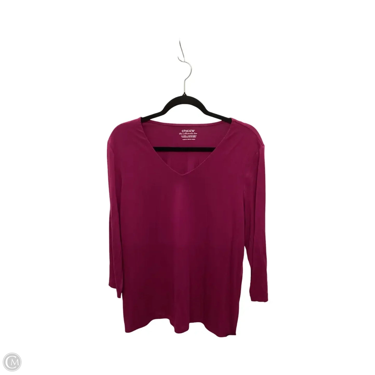 Top Long Sleeve By Chicos In Purple, Size: L