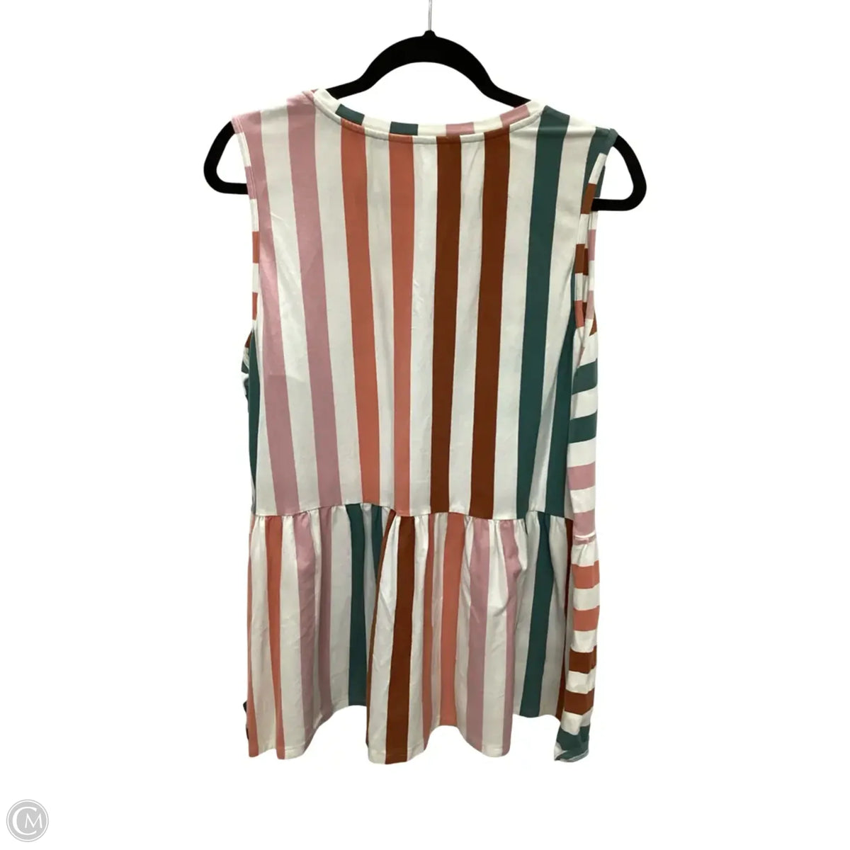 Blouse Sleeveless By Matilda Jane In Striped Pattern, Size: Xl