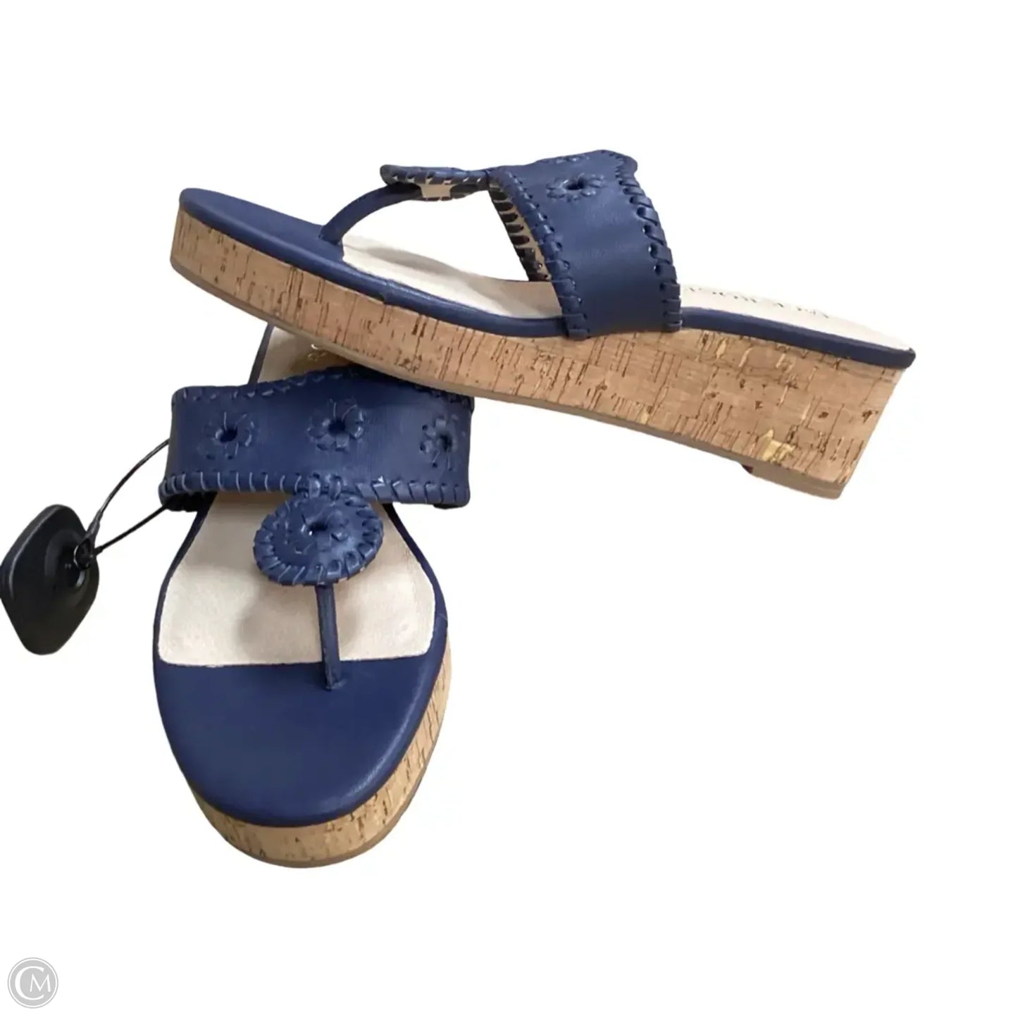 Sandals Heels Wedge By Jack Rogers In Blue, Size: 9