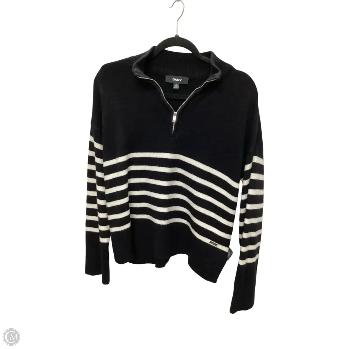 Sweater By Dkny In Striped Pattern, Size: L