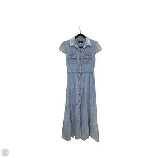 Dress Casual Midi By Kut In Blue Denim, Size: Xs
