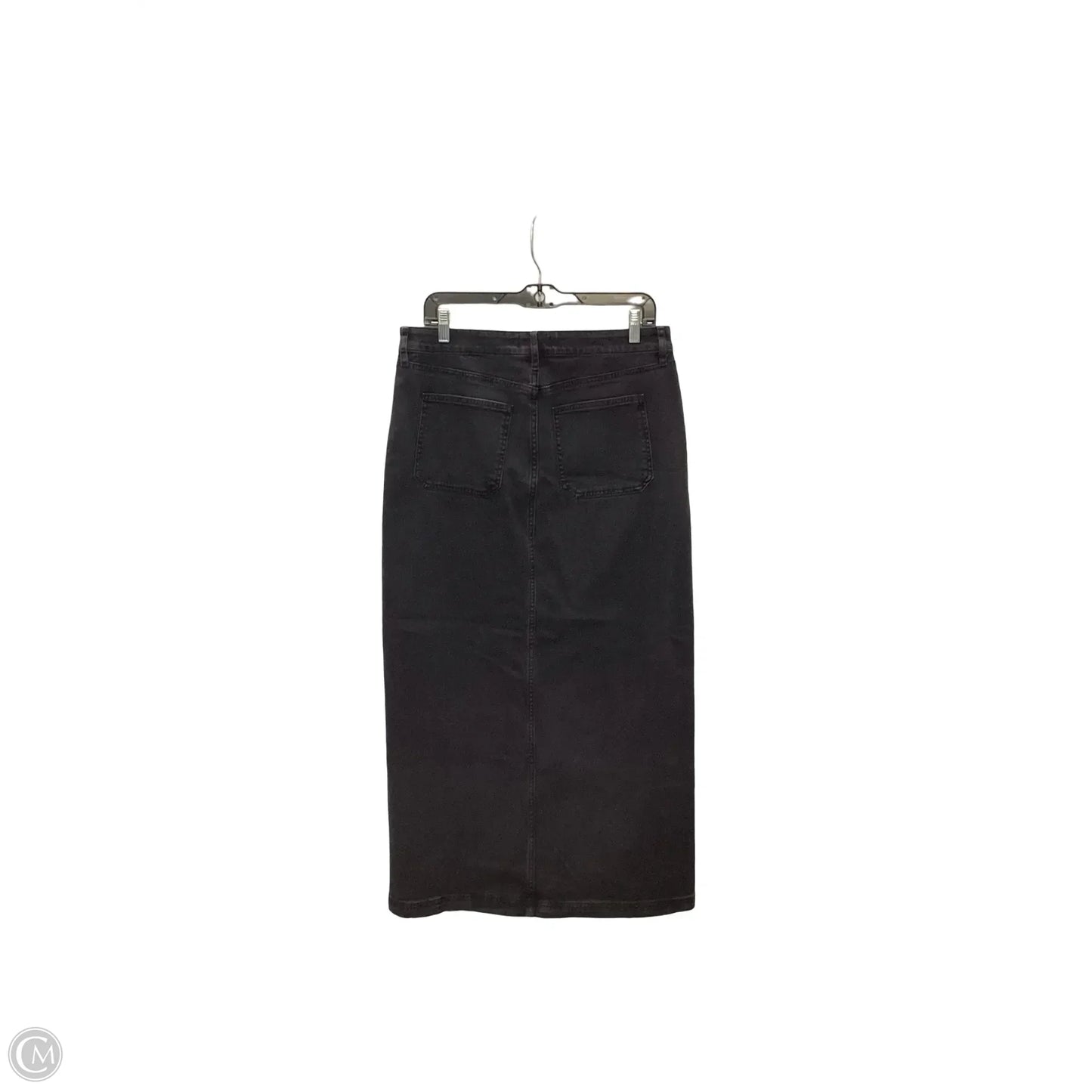 Skirt Midi By Loft In Black Denim, Size: 8