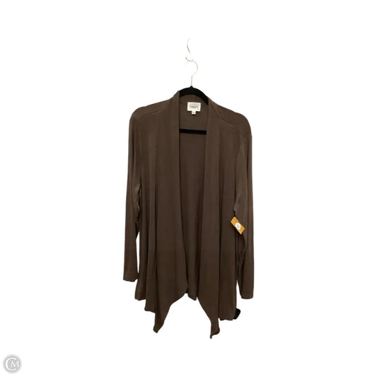 Cardigan By Andree By Unit In Brown, Size: 2x