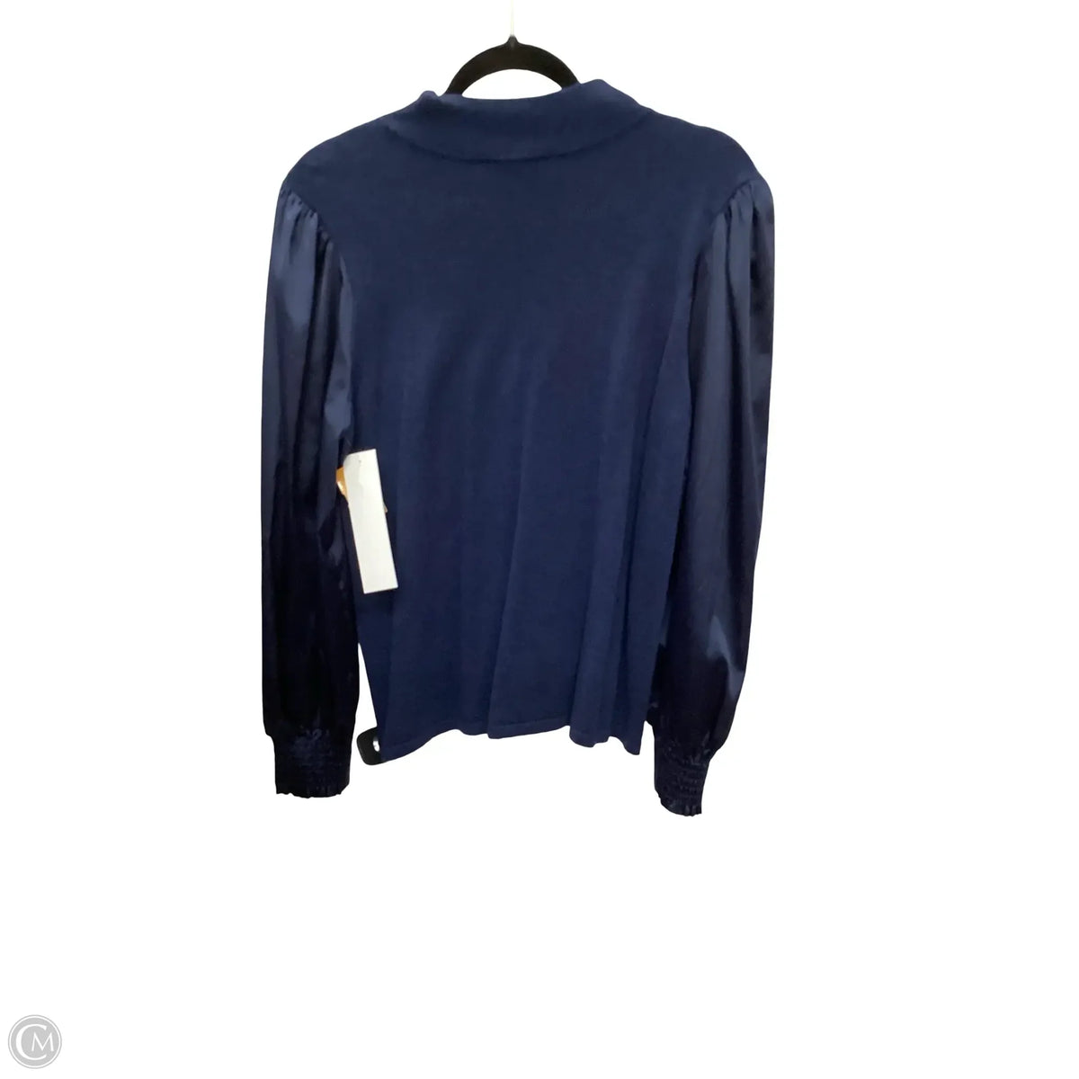 Blouse Long Sleeve By Chicos In Navy, Size: M