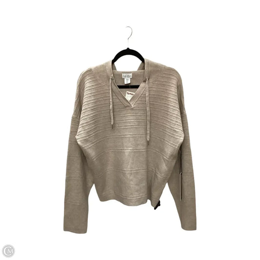Sweatshirt Hoodie By Nicole Miller In Brown, Size: Xl