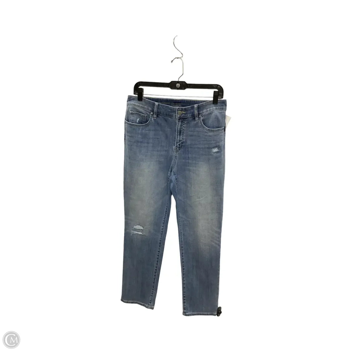 Jeans Cropped By Chicos In Blue Denim, Size: 6