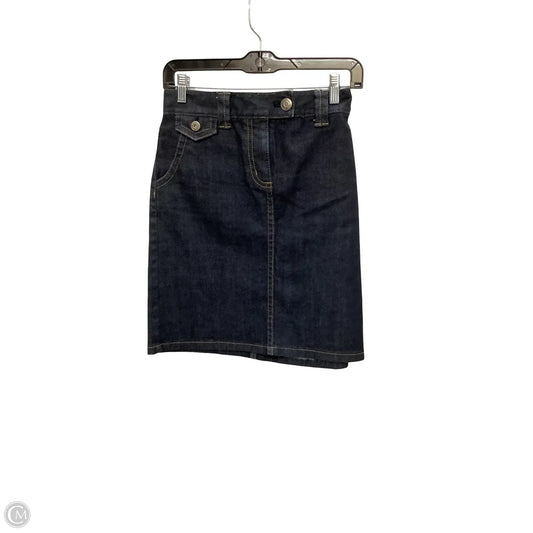 Skirt Mini & Short By Ann Taylor In Blue Denim, Size: 2