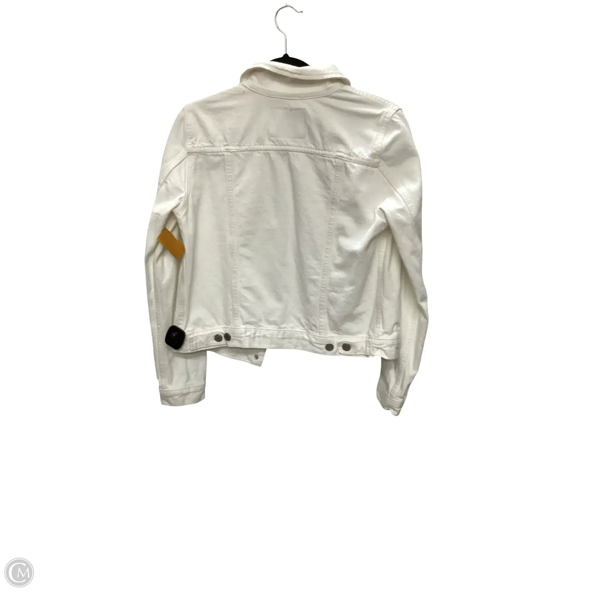 Jacket Denim By Levis In White Denim, Size: M