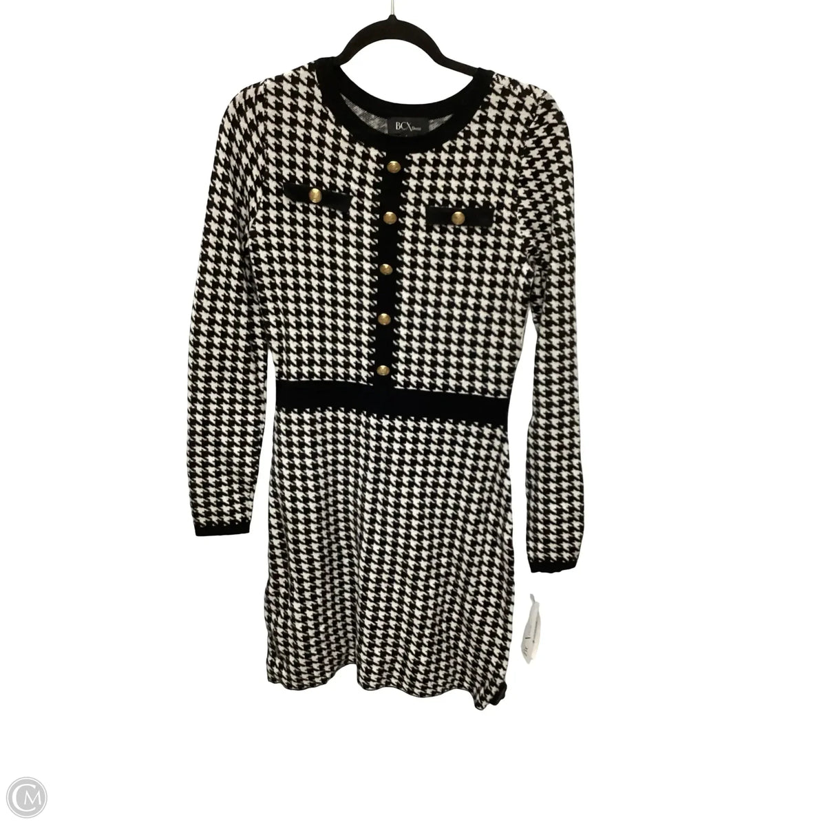 Dress Sweater By Bcx In Chevron Pattern, Size: L
