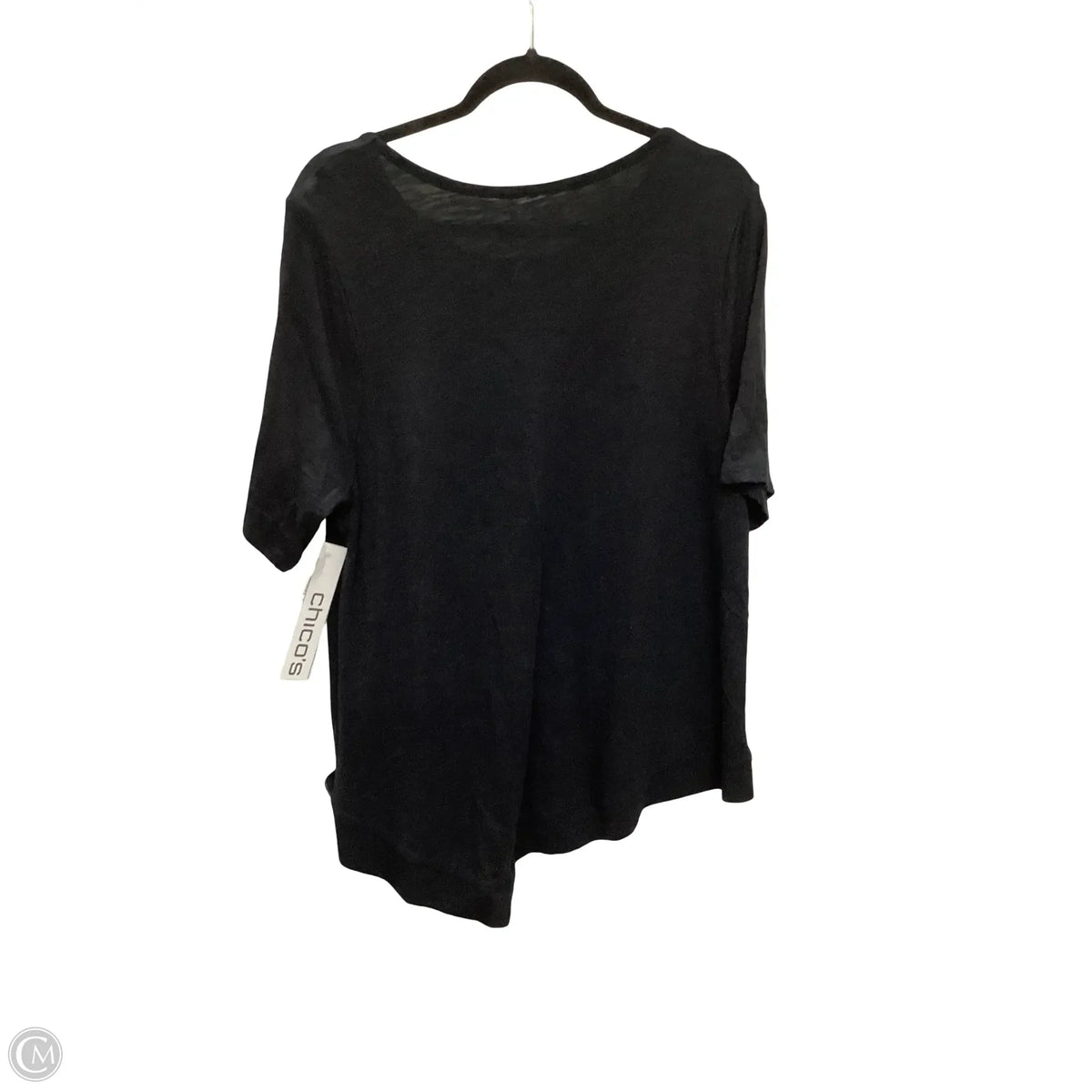Top Short Sleeve Basic By Chicos In Black, Size: Xl