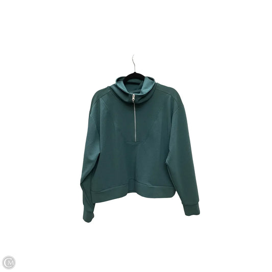 Athletic Jacket By Adrienne Vittadini In Green, Size: L