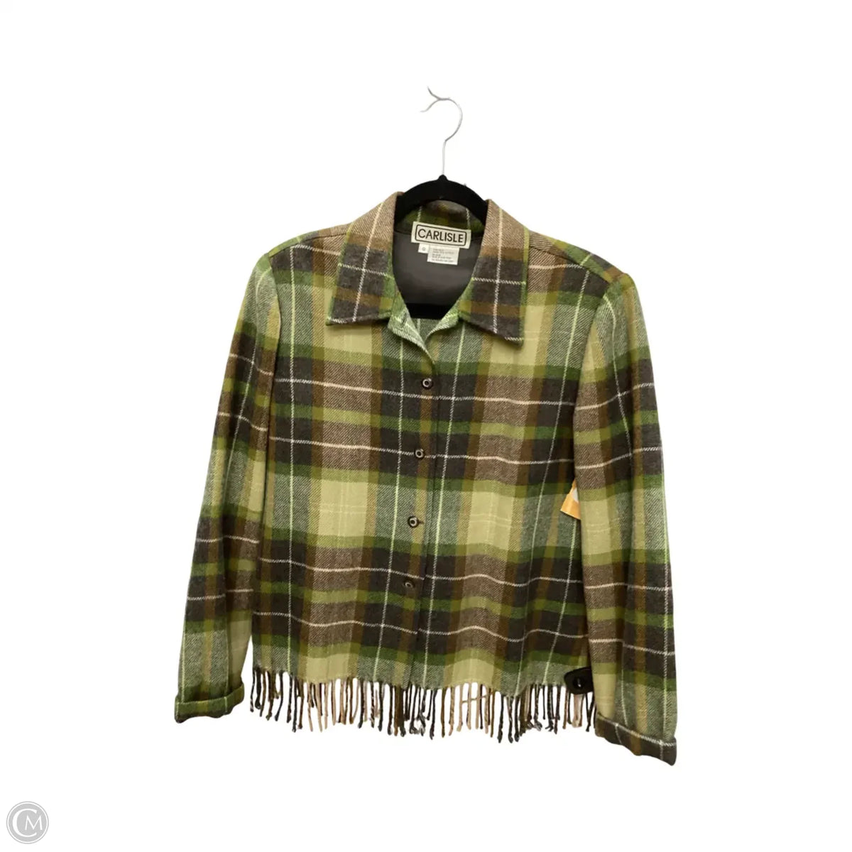 Coat Wool By Carlisle In Plaid Pattern, Size: 12