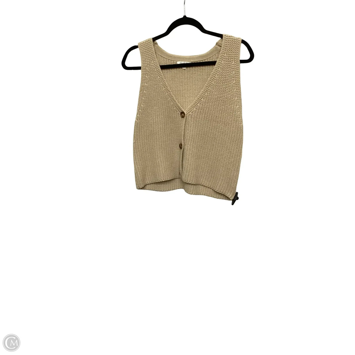 Vest Sweater By Baevely In Tan, Size: M